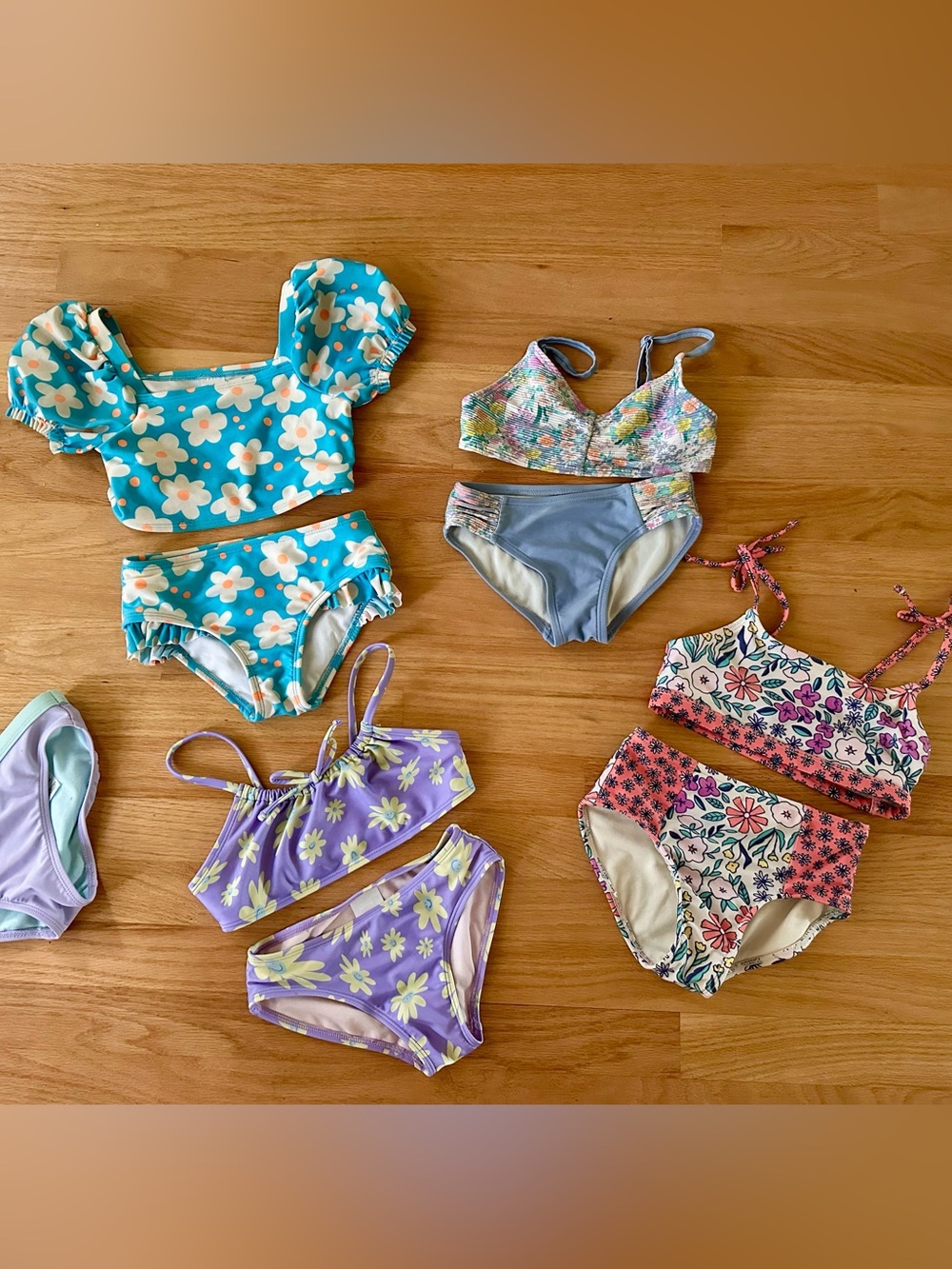 Girls bundle Two-Piece bikini Swimsuit lot- Sz 4/5 cat and Jack art class
